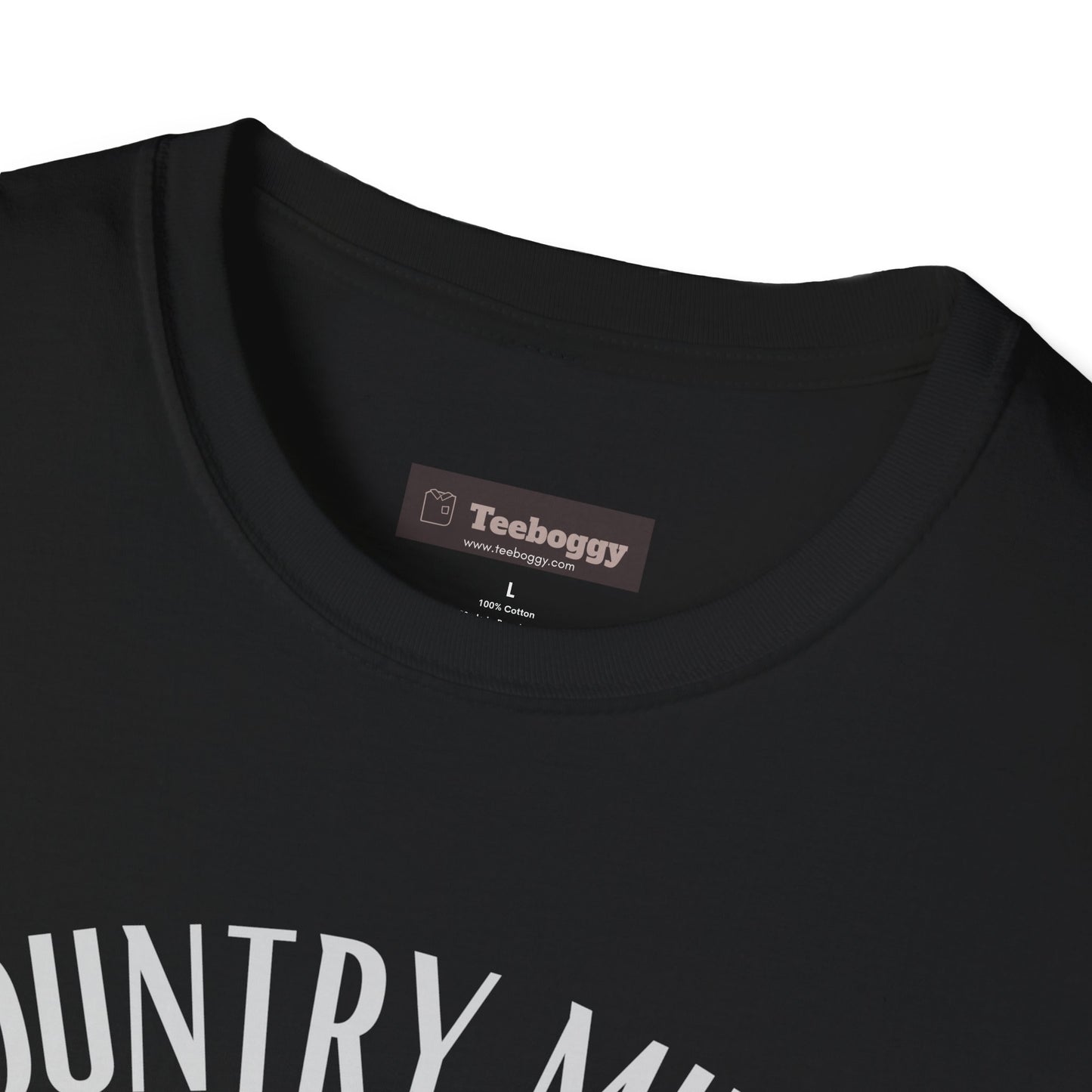 Country Music Whisky Label T-Shirt — Guitars, Grit & Cowboy Hat