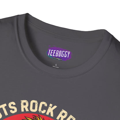 Graphic T-Shirt - Zion Lion Rock Guitar Retro Sunset with Roots Rock Reggae & One Love Slogans