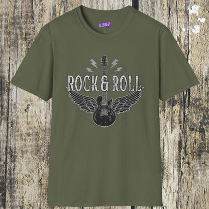 Guitar Wings Unisex T-Shirt Rock & Roll Music Tee