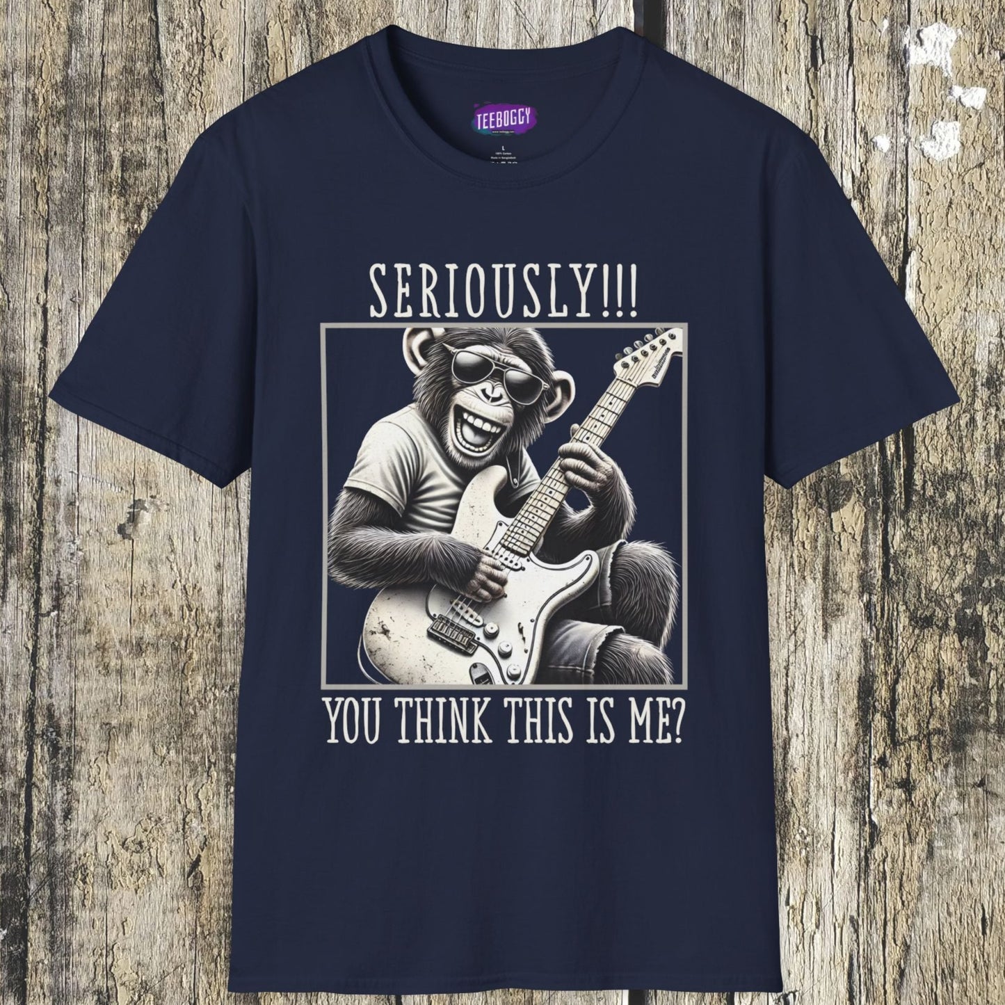 Funny Guitar Chimpanzee Tee