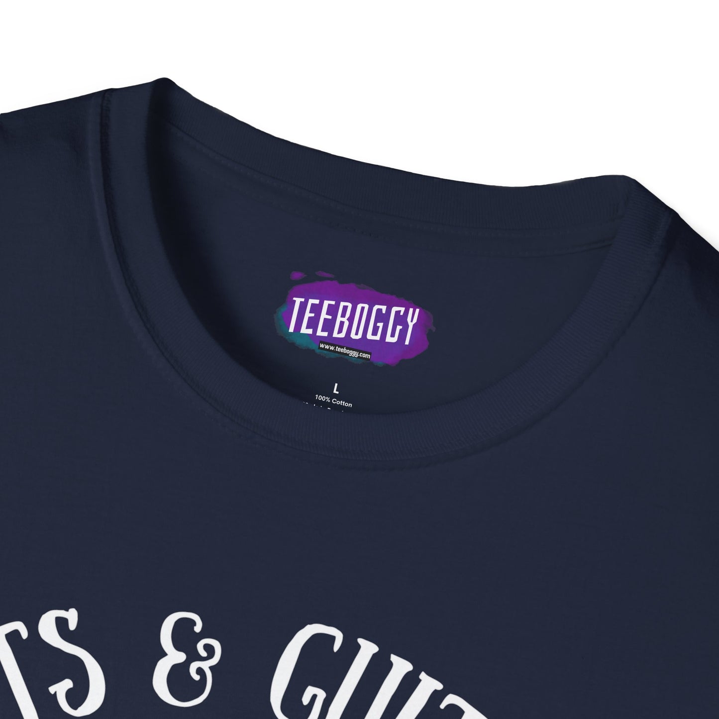 Rocker Cat T-Shirt with 'Cats & Guitars Rock My World' Slogan