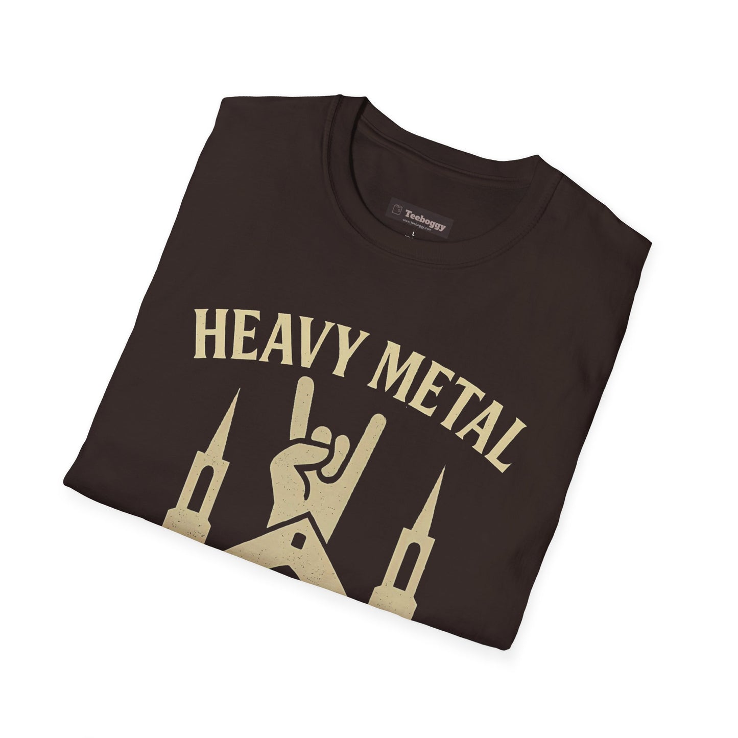 Heavy Metal Church T-Shirt — Fist Emblem Tee for Metal Fans
