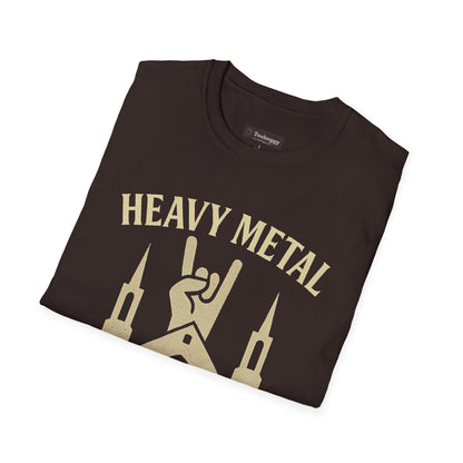 Heavy Metal Church T-Shirt — Fist Emblem Tee for Metal Fans