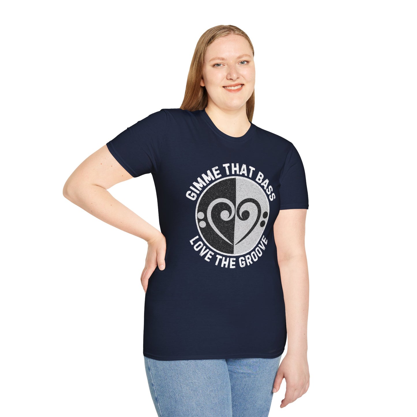 Bass Clef Heart Unisex T-Shirt - Feel the Bass, Love the Groove