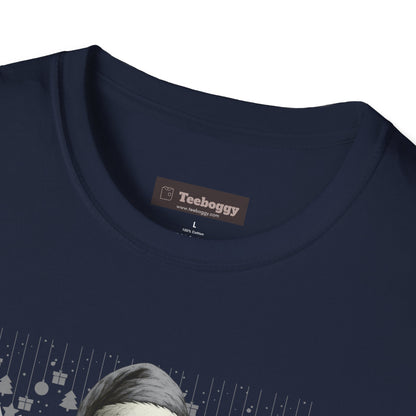 Merry Rocking Christmas Skeleton Santa T-Shirt