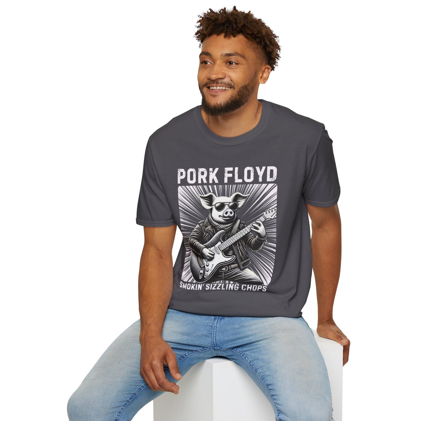 Graphic Tee - Pork Floyd Rock Stratocaster Guitar T-Shirt