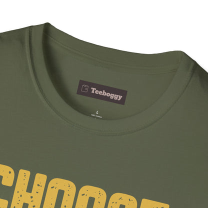 Guitar T-Shirt with 'Choose Your Weapon' Slogan