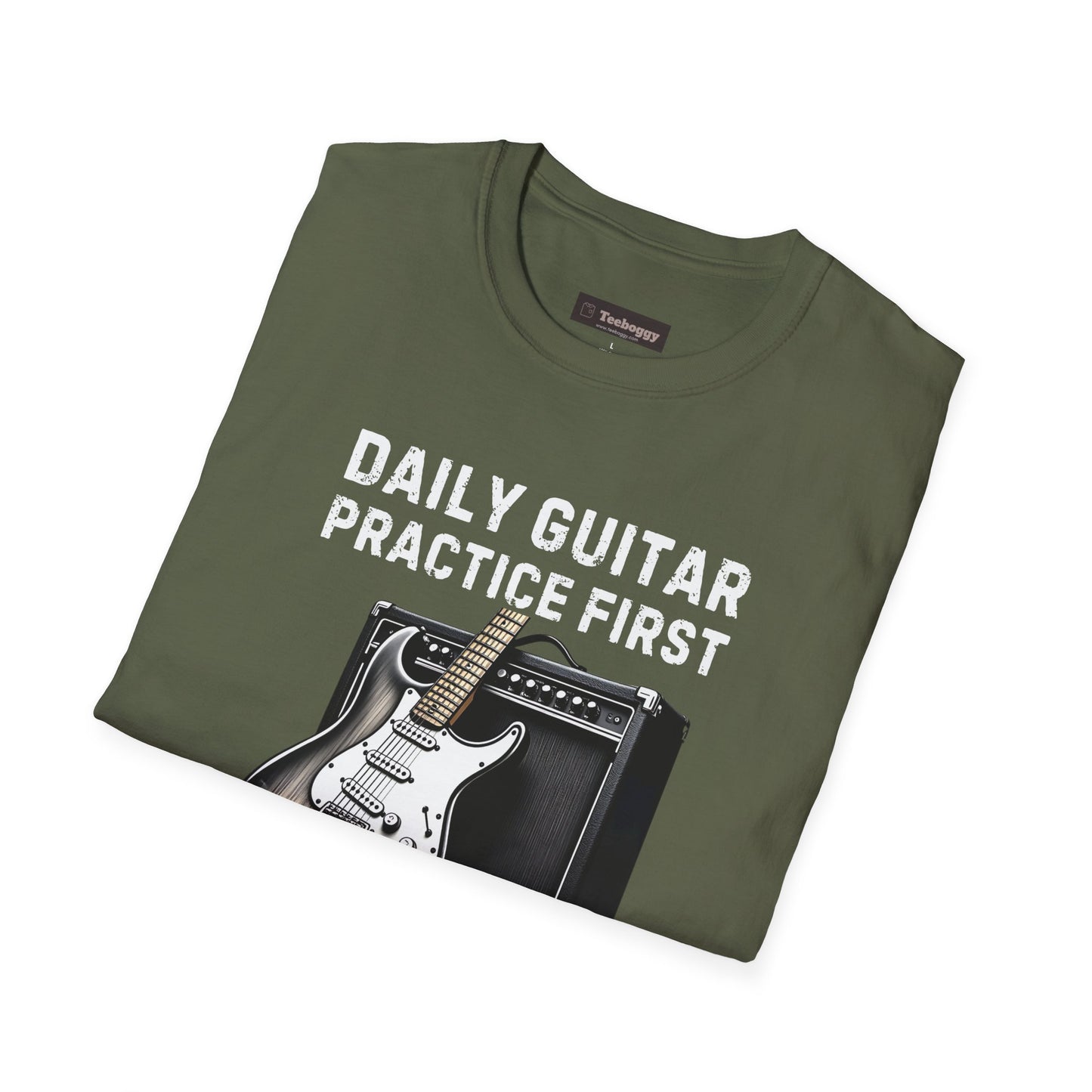 Daily Guitar Practice First T-Shirt — Rock Guitar & Amp Design