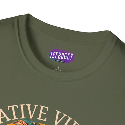 Native Vibes Softstyle T-Shirt with Elder Native American Playing Guitar