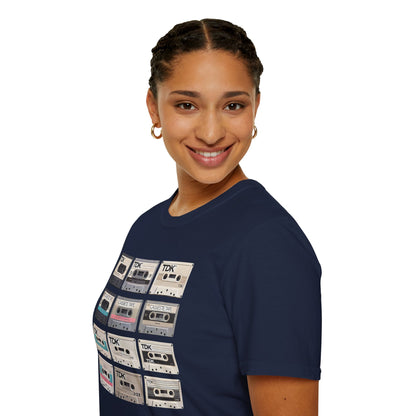 Cassette Tape Nostalgia T-Shirt — Vintage Audio Mix Design