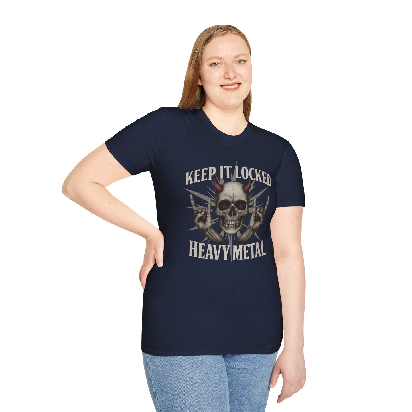 Skull Heavy Metal T-Shirt - Keep it Locked