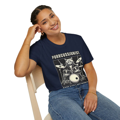 Purrcussionist Cat Drummer T-Shirt — Cats Rock My World