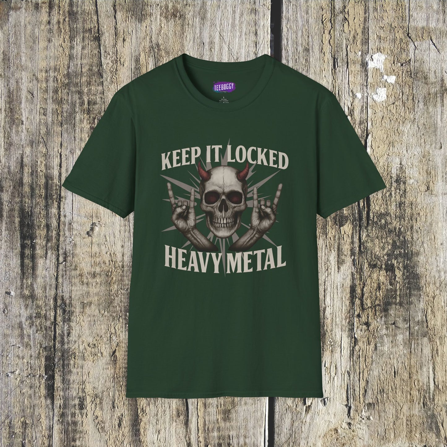 Skull Heavy Metal T-Shirt - Keep it Locked