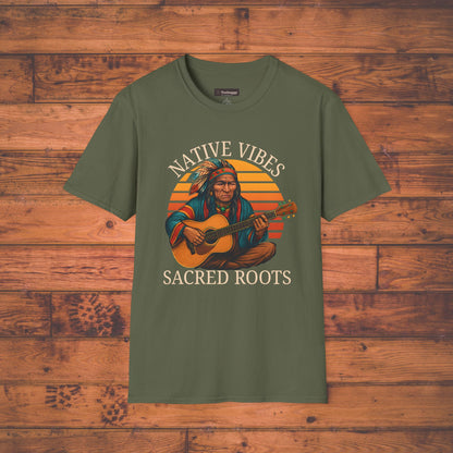 Native Vibes, Sacred Roots T-Shirt — Native American Guitar Tribute