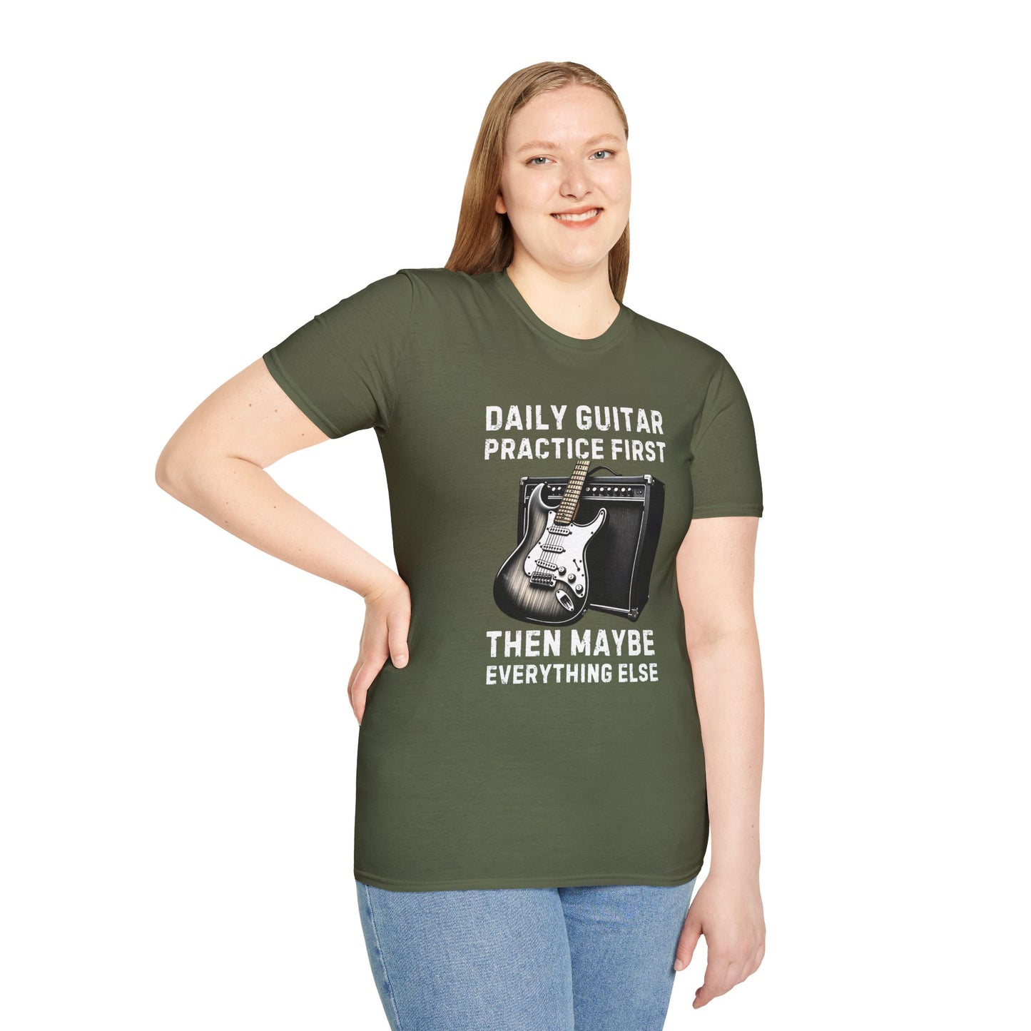 Daily Guitar Practice First T-Shirt — Rock Guitar & Amp Design