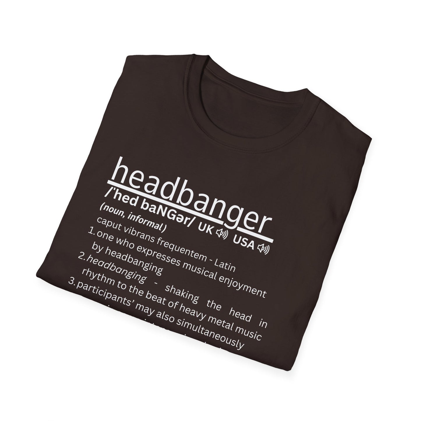 Headbanger Definition T-Shirt — Funny Heavy Metal Tee