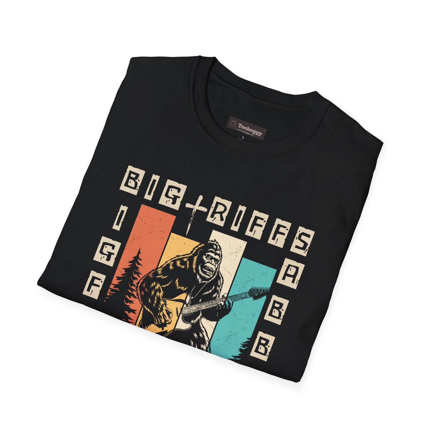 Bigfoot Guitar Graphic T-Shirt — Heavy Metal Wilderness Band Tee