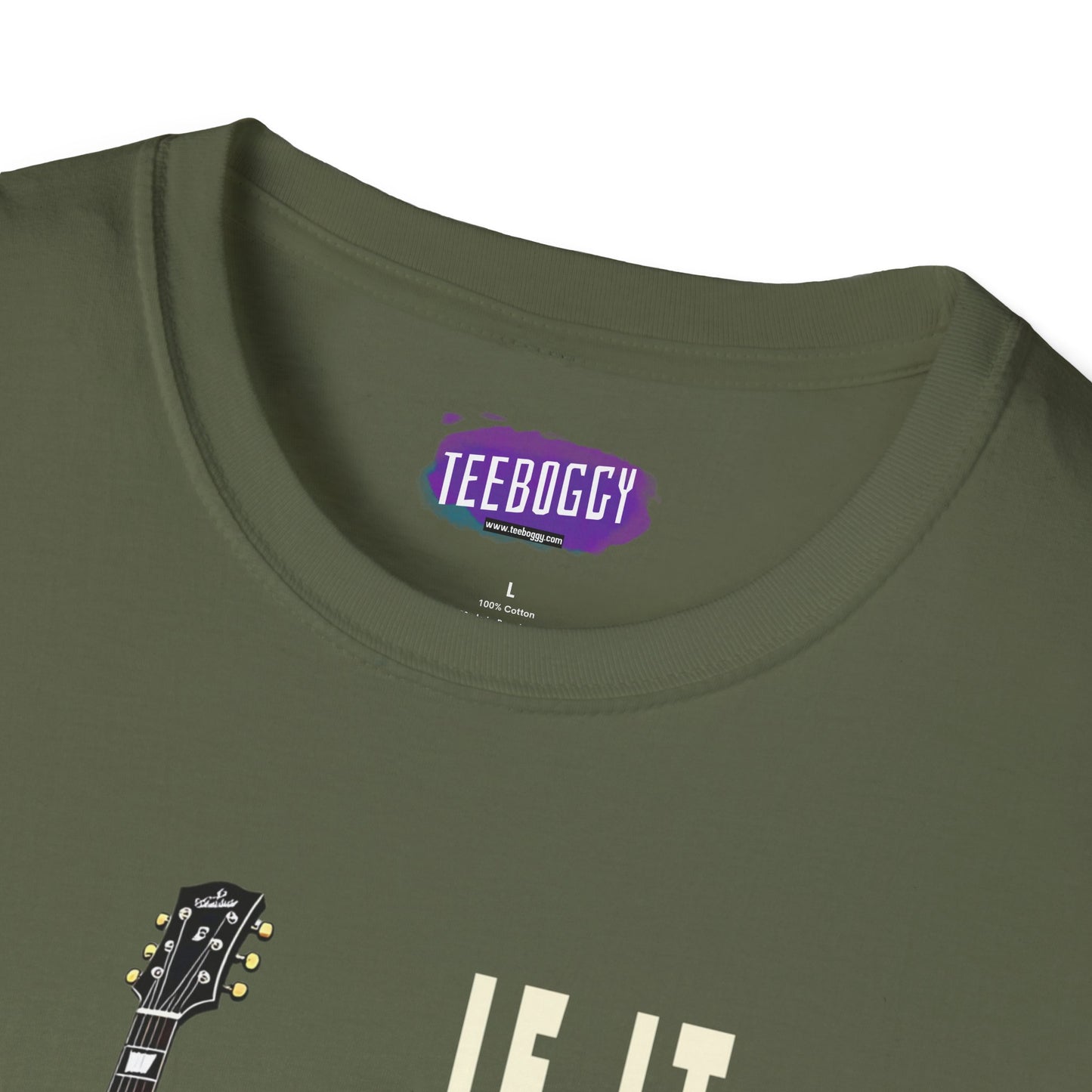 Guitar Amp Image and Slogan Unisex Softstyle T-Shirt