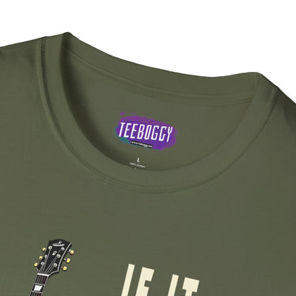 Guitar Amp Image and Slogan Unisex Softstyle T-Shirt