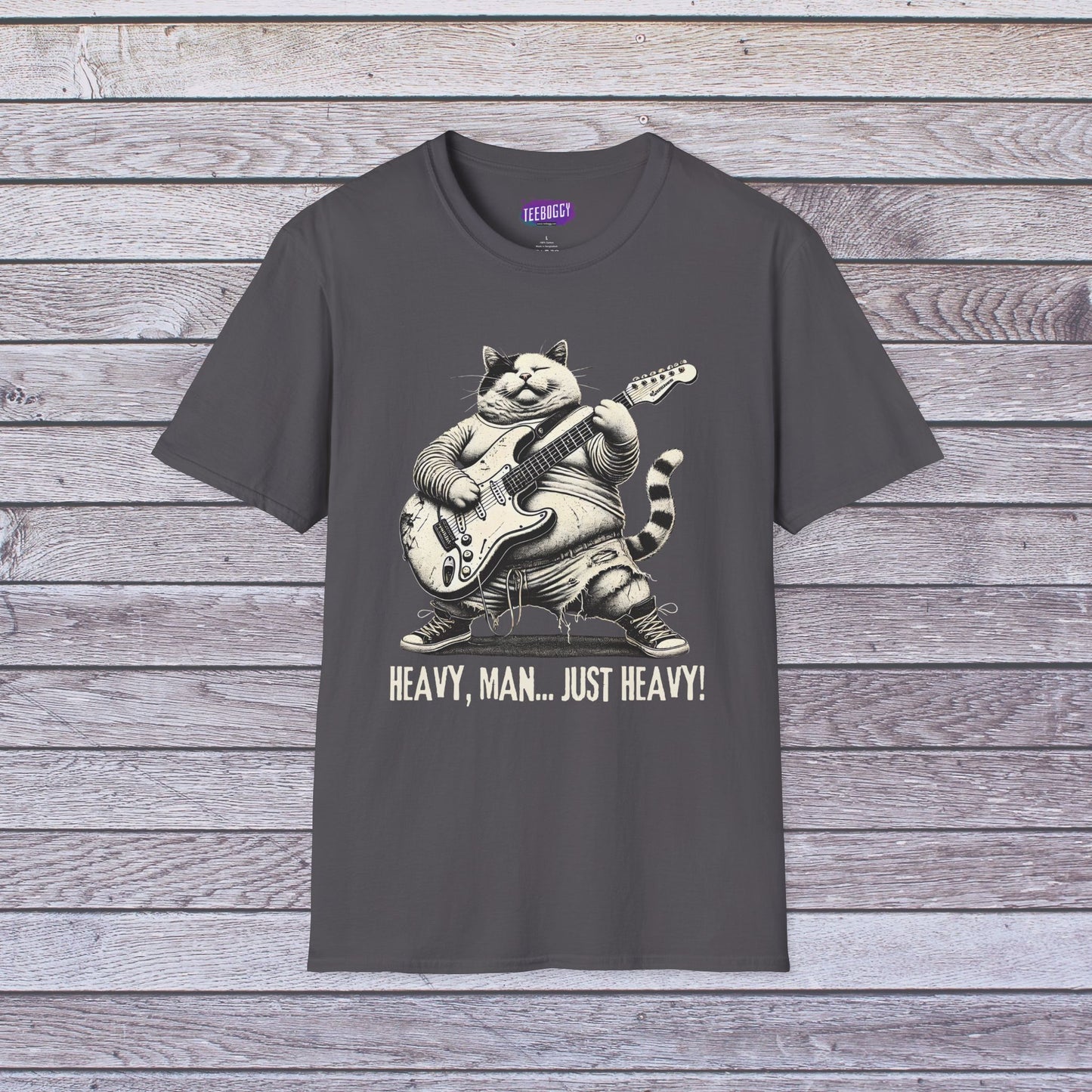 Cat Guitar Unisex T-Shirt - Heavy, Man... Just Heavy!