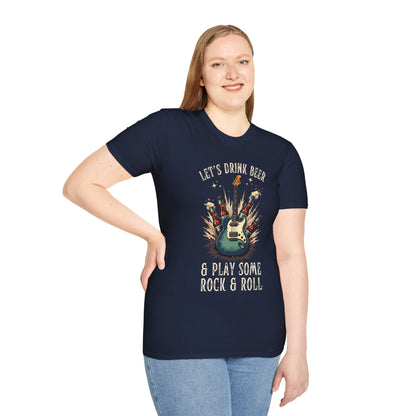 Graphic T-Shirt Let's Drink Some Beer and Play Some Rock & Roll