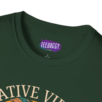 Native Vibes Softstyle T-Shirt with Elder Native American Playing Guitar