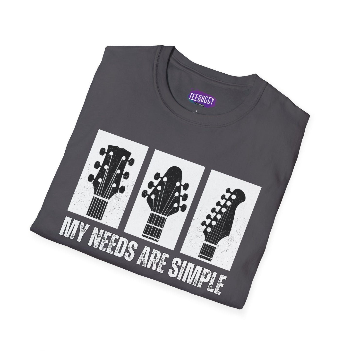 Guitar Headstocks T-Shirt - My Needs Are Simple