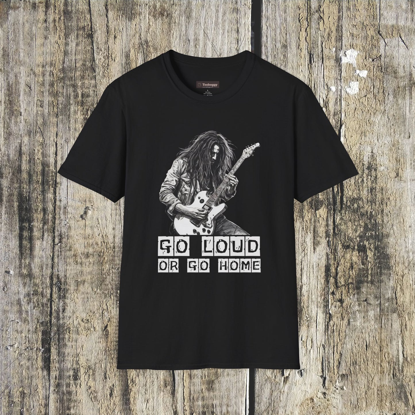 Rock Guitar T-Shirt — "Go Louid or Go Home" Graphic Tee
