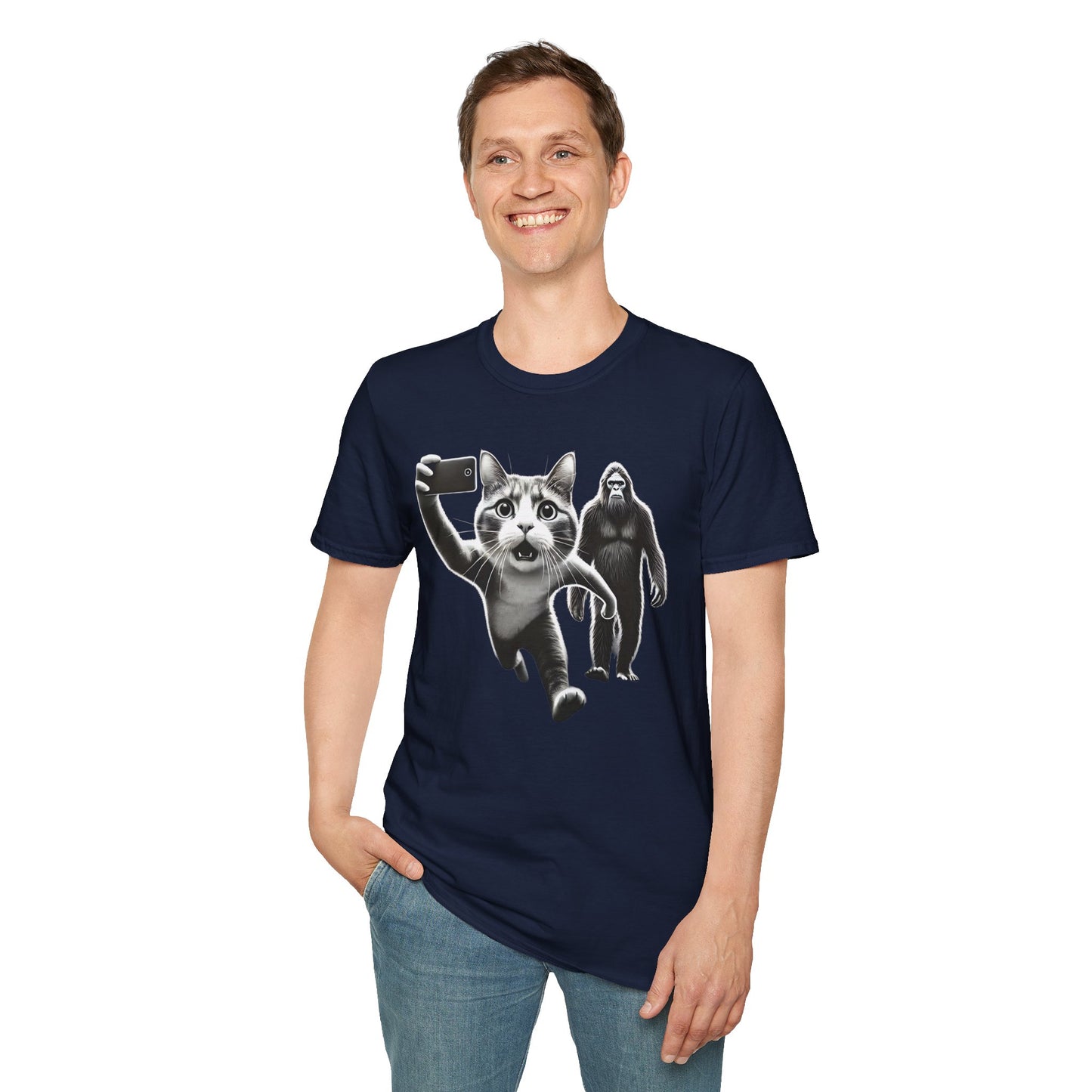 Cat Sasquatch Selfie T-Shirt