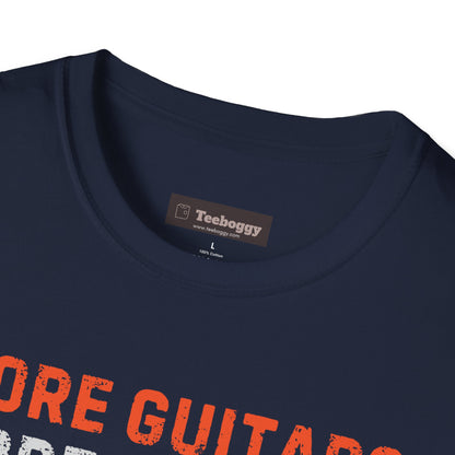 More Guitars, More Guitars T-Shirt — "It's Not Hoarding If It's Guitars" Guitar Shapes Tee