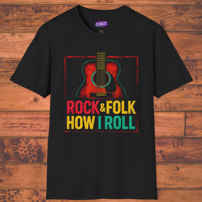 Acoustic Guitar T-Shirt - Rock & Folk Music Lovers