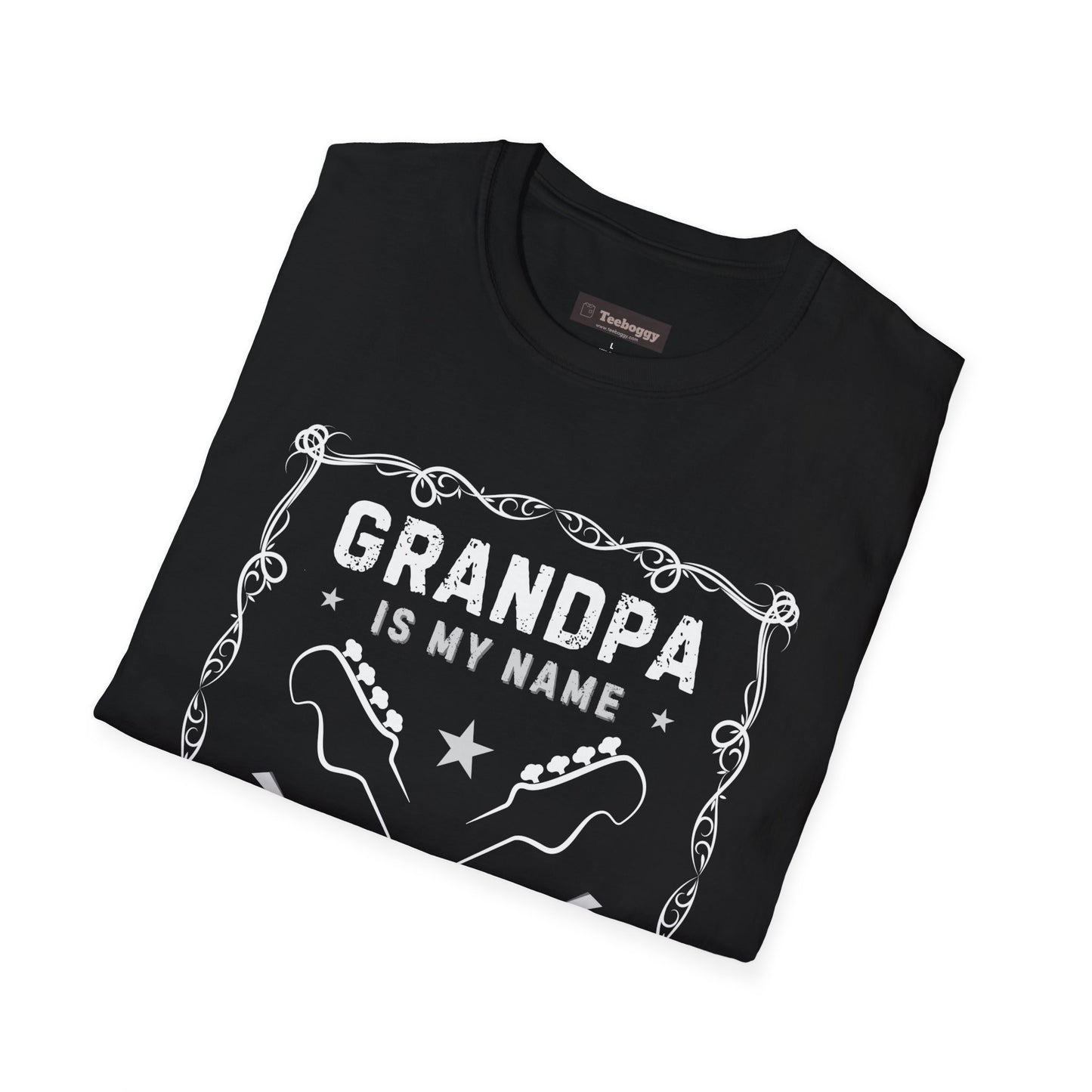 Grandpa Is My Name, Bass Guitar Is My Game T-Shirt — Bassist Grandpa Tee