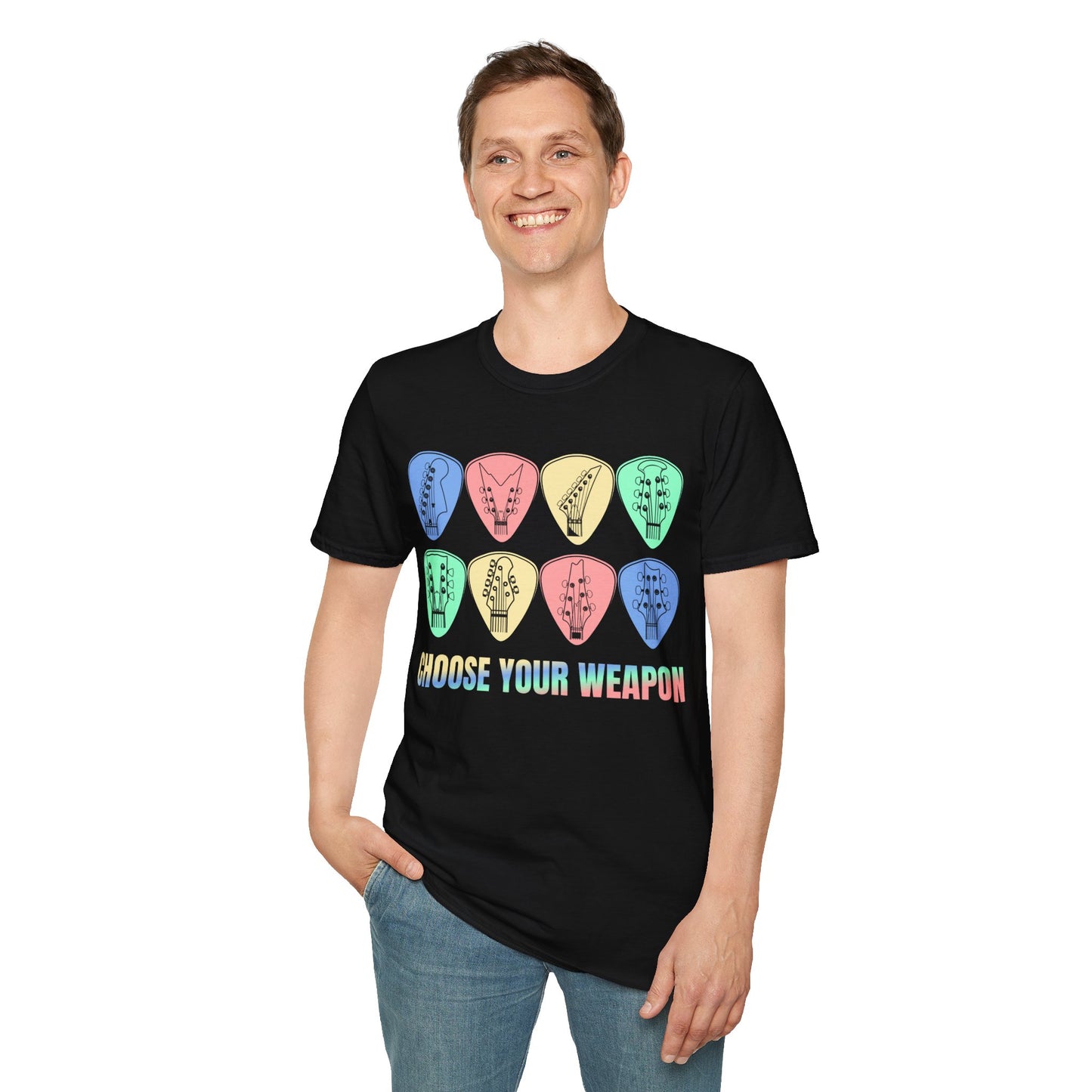 Guitar Plectrum T-Shirt - Choose Your Weapon