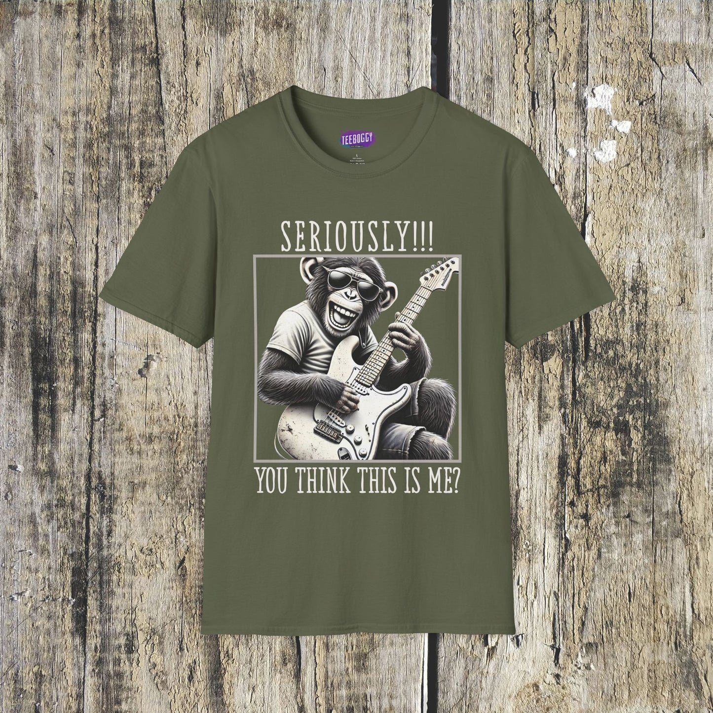 Funny Guitar Chimpanzee Tee