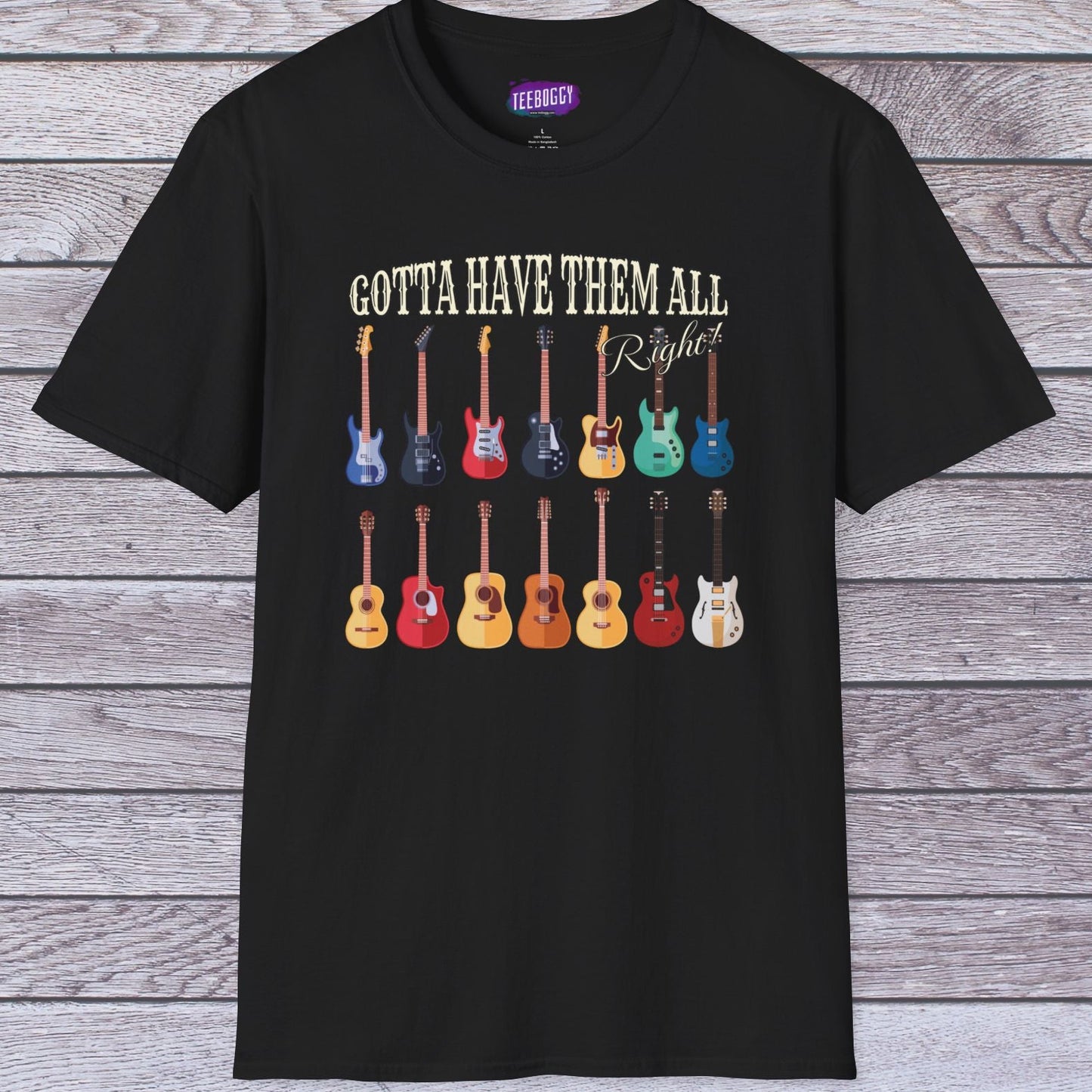 Guitar Shapes Unisex T-Shirt - Gotta Have Them All
