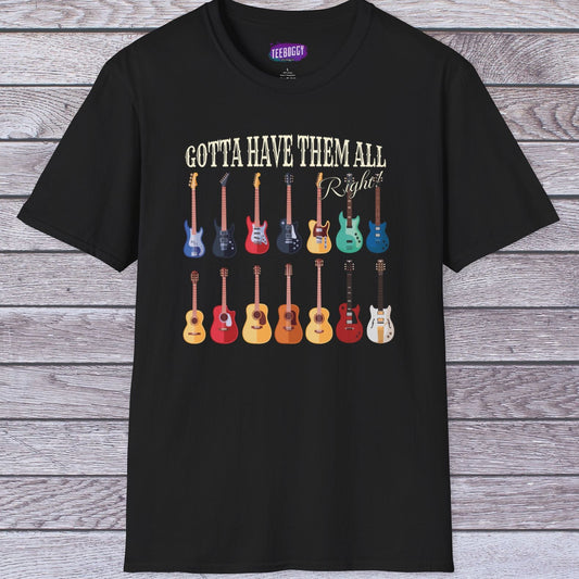 Guitar Shapes Unisex T-Shirt - Gotta Have Them All