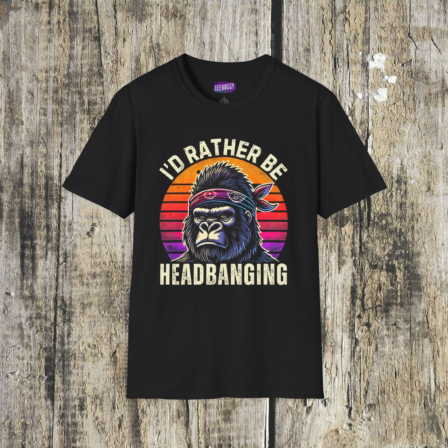 Graphic T-Shirt for Music Lovers - I'd Rather Be Headbanging