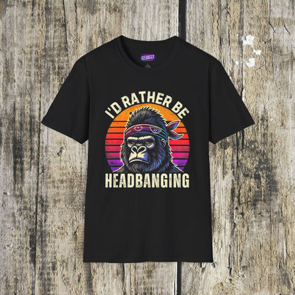 Graphic T-Shirt for Music Lovers - I'd Rather Be Headbanging