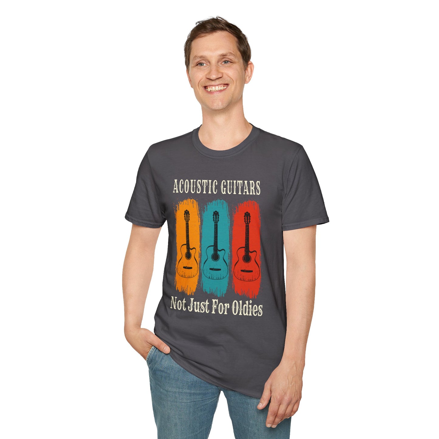 Funny Acoustic Guitars T-Shirt - Not Just For Oldies