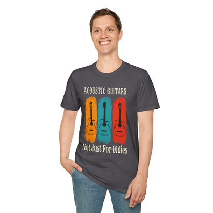 Funny Acoustic Guitars T-Shirt - Not Just For Oldies