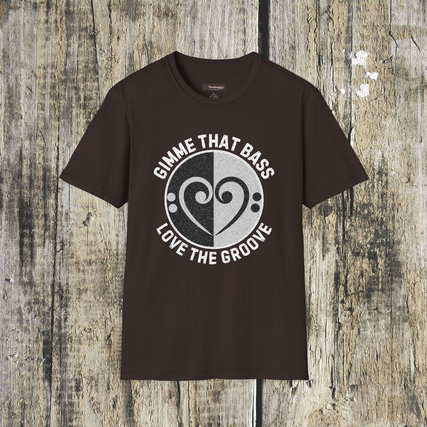 Bass Clef Heart Unisex T-Shirt - Feel the Bass, Love the Groove