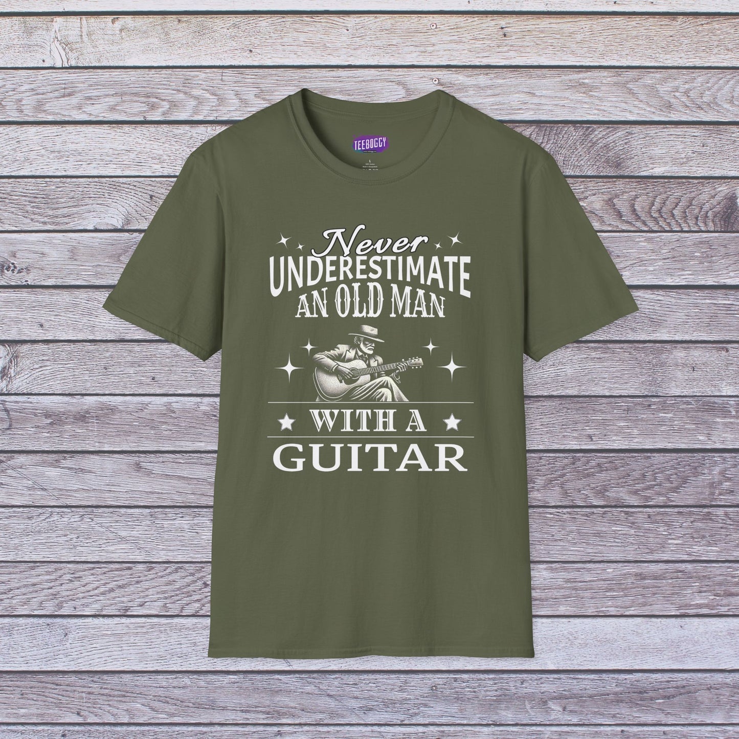 Old Man Guitarist T-Shirt