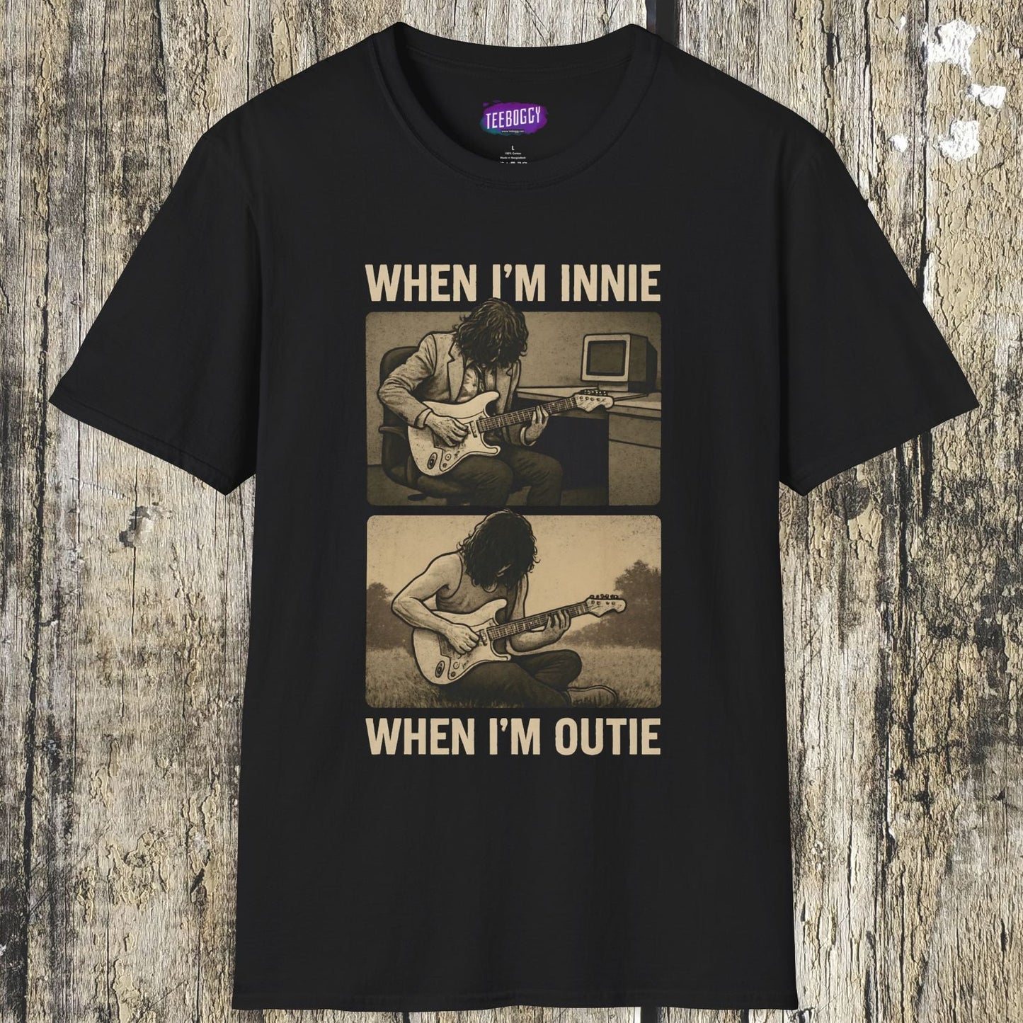 Severance Guitarist, Innie & Outie T-Shirt