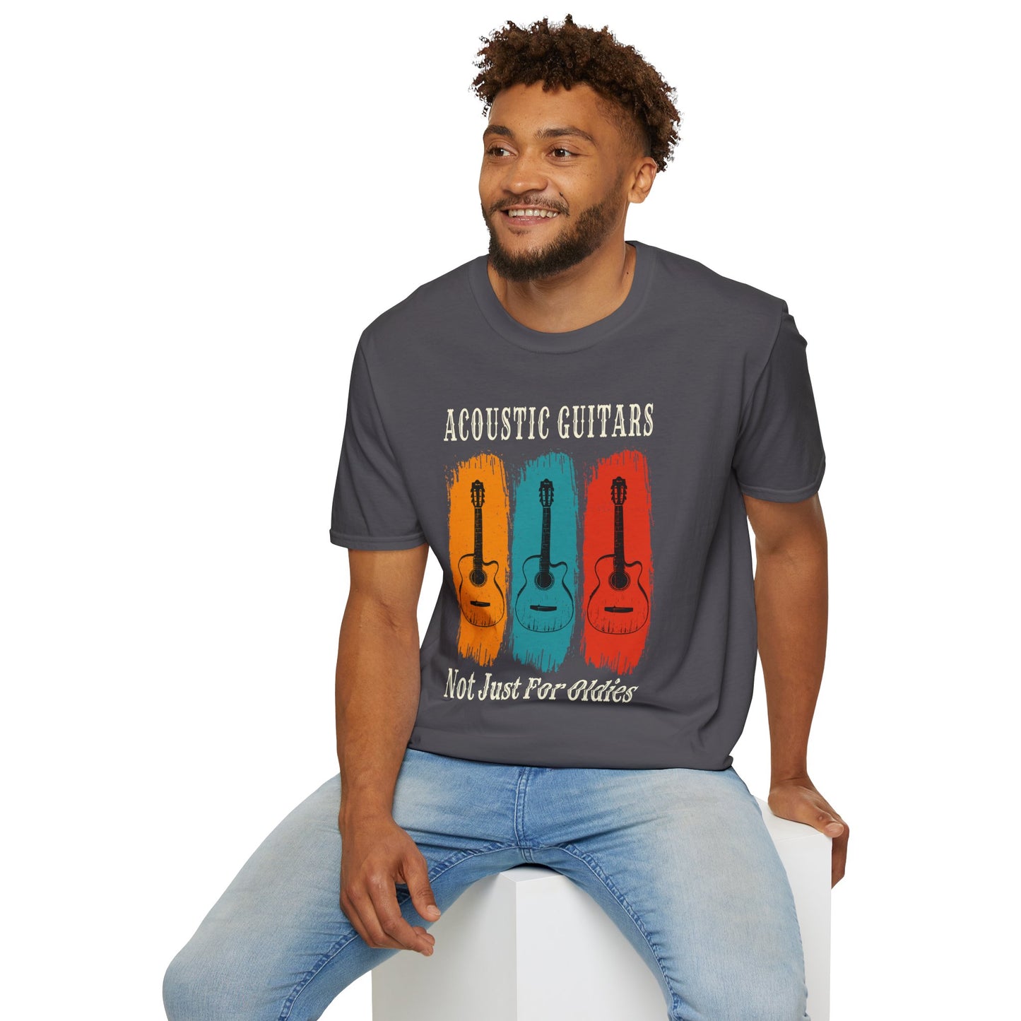 Funny Acoustic Guitars T-Shirt - Not Just For Oldies