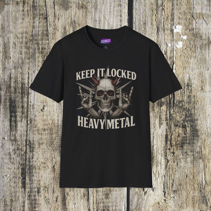 Skull Heavy Metal T-Shirt - Keep it Locked