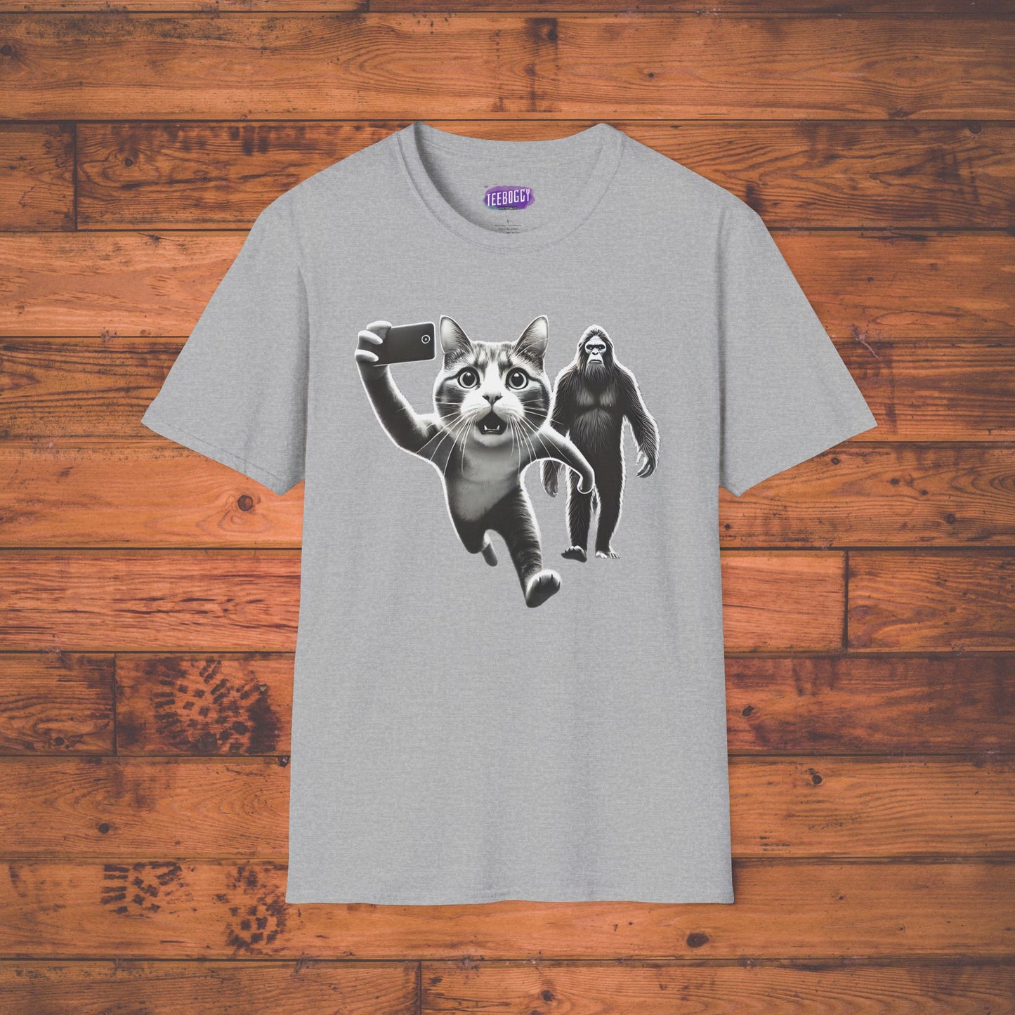 Cat Sasquatch Selfie T-Shirt