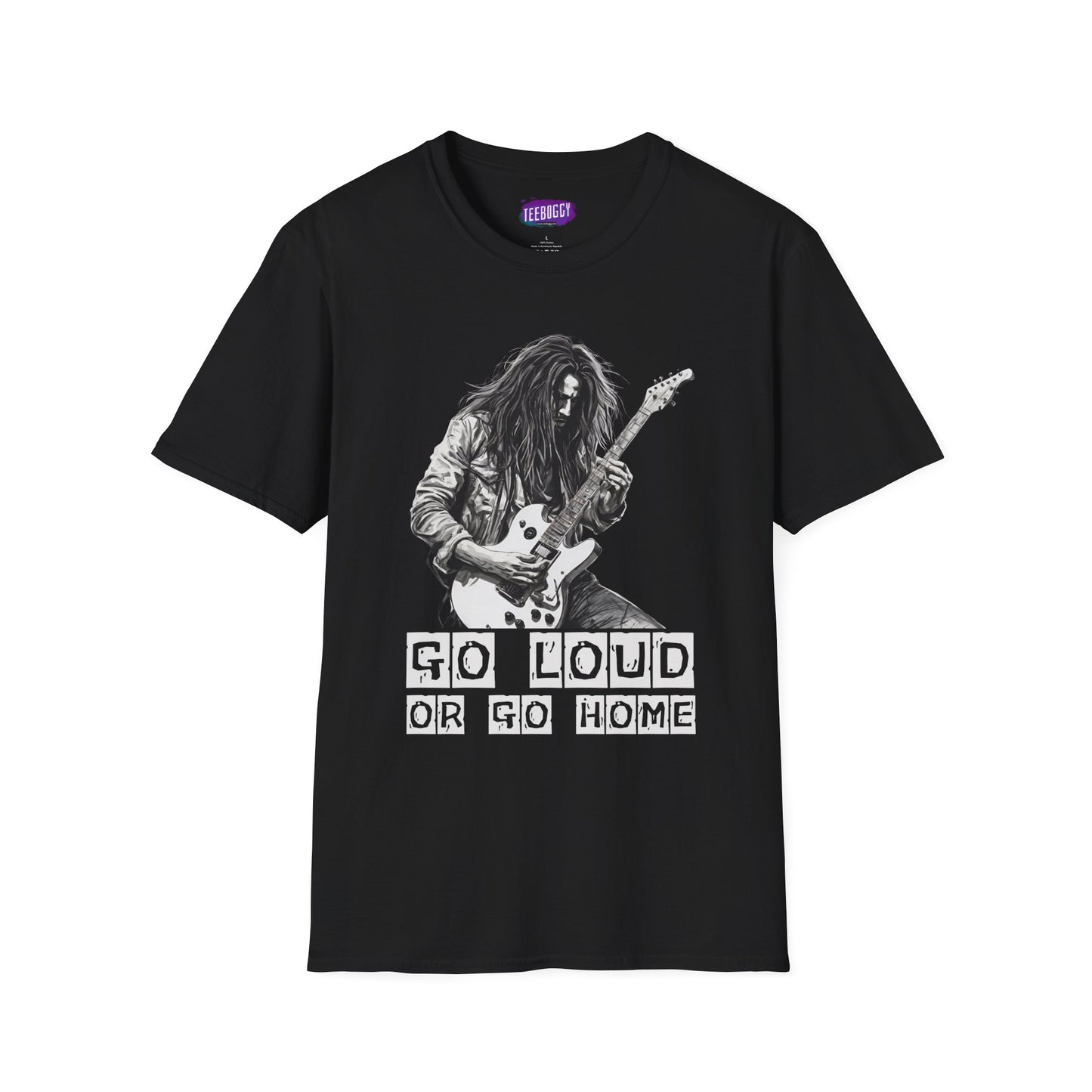 Guitarist Shredding Unisex T-Shirt - 'Go Loud or Go Home'