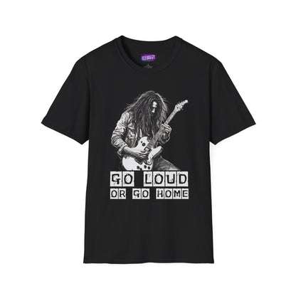 Guitarist Shredding Unisex T-Shirt - 'Go Loud or Go Home'