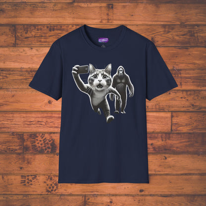 Cat Sasquatch Selfie T-Shirt
