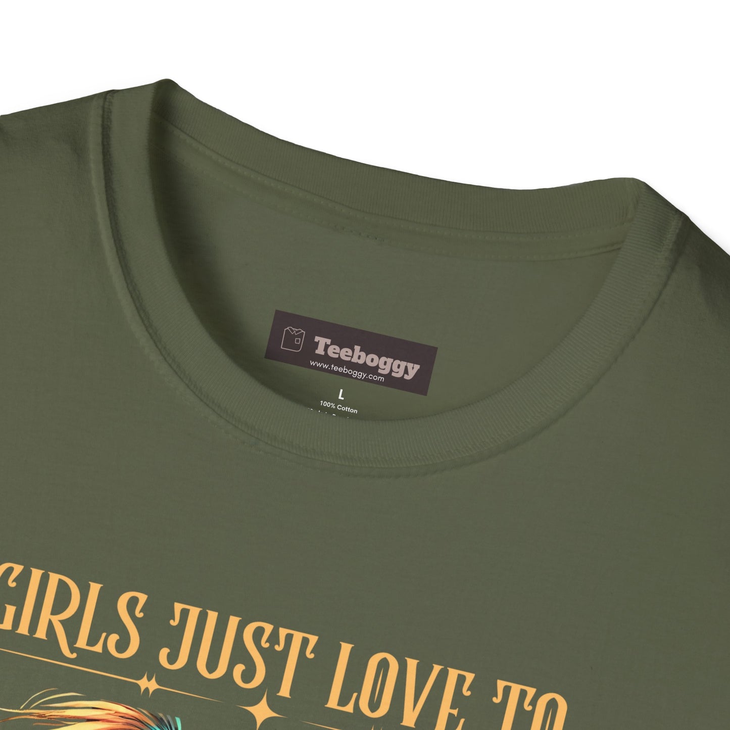 Girls Just Love to Rock & Roll T-Shirt — Female Guitarist Rock Tee